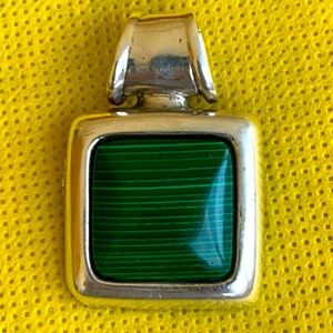 Sterling silver Thailand “ malachite” pendant